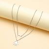 2 Pieces Matching Dainty Clavicle Chain for Women Teen Girl Couple Friendship