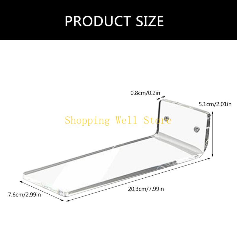 KX4B Stylish Acrylic Floating Shoe Shelves Delicate Wall Mounted Sneaker Display Shelves Display Holder for Home Dormitory