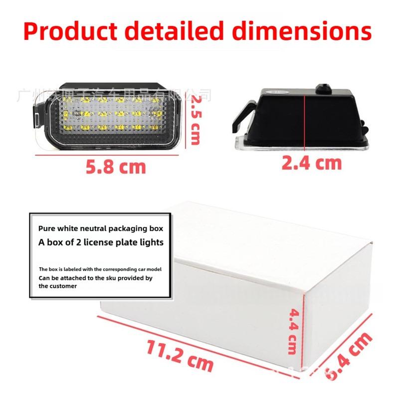 License Plate Lamp Compatible with Ford Galaxy Focus Fiesta Kuga C MAX LED Car Accessories Auto Parts Lighting System