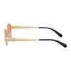 COACH 7192D Brand C logo Metal Irregular sunglasses Couple style for men and women Gold