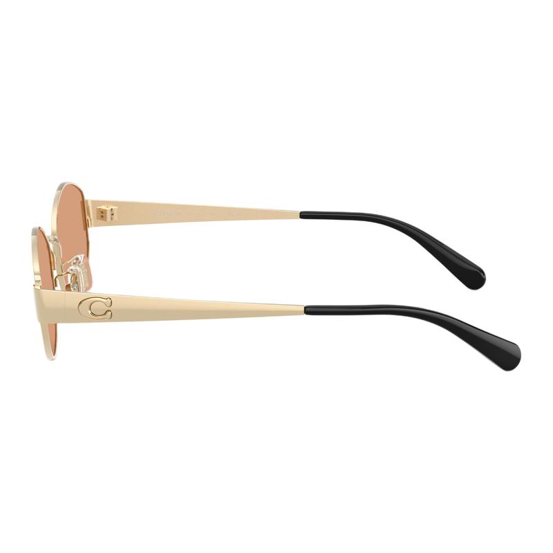 COACH 7192D Brand C logo Metal Irregular sunglasses Couple style for men and women Gold