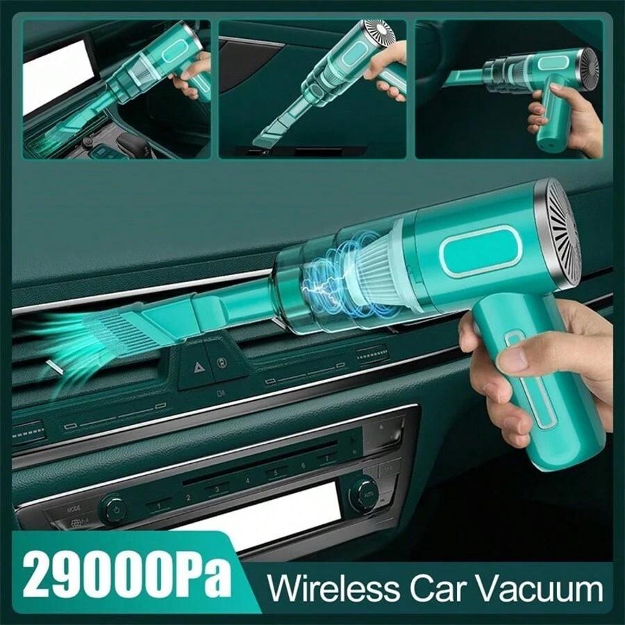 Small Handheld Vacuum Cleaner, Portable Wireless Vacuum Cleaner, Mini Handheld Vacuum Cleaner With Brush Head, Long Suction Nozzle, Dual Filters,