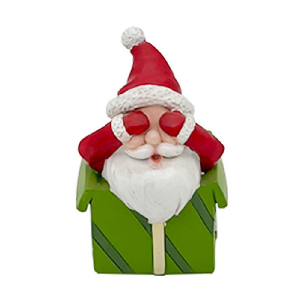 Kabát Figurka Santa Pryskyřice Vánoční Dekorace 3 ks Mini Sošky Santa Clause Vidím Slyším Mluvím Žádné Zlo Pryskyřičné Figurky Vánoce