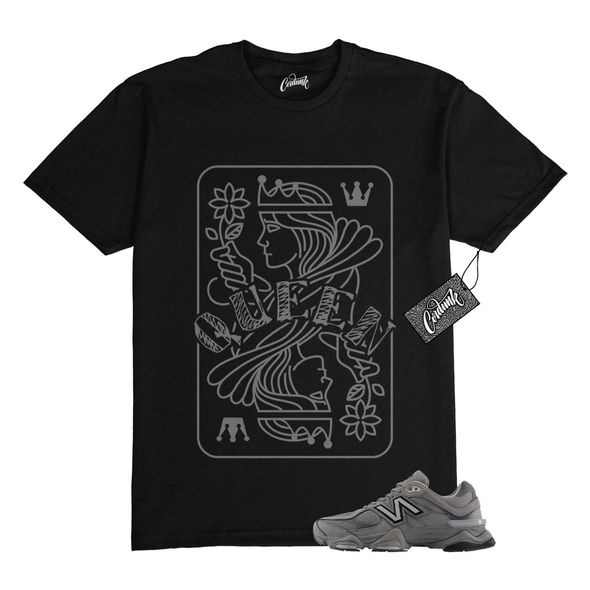 9060 Shadow Grey Castlerock Black T Shirt to Match QUEEN L