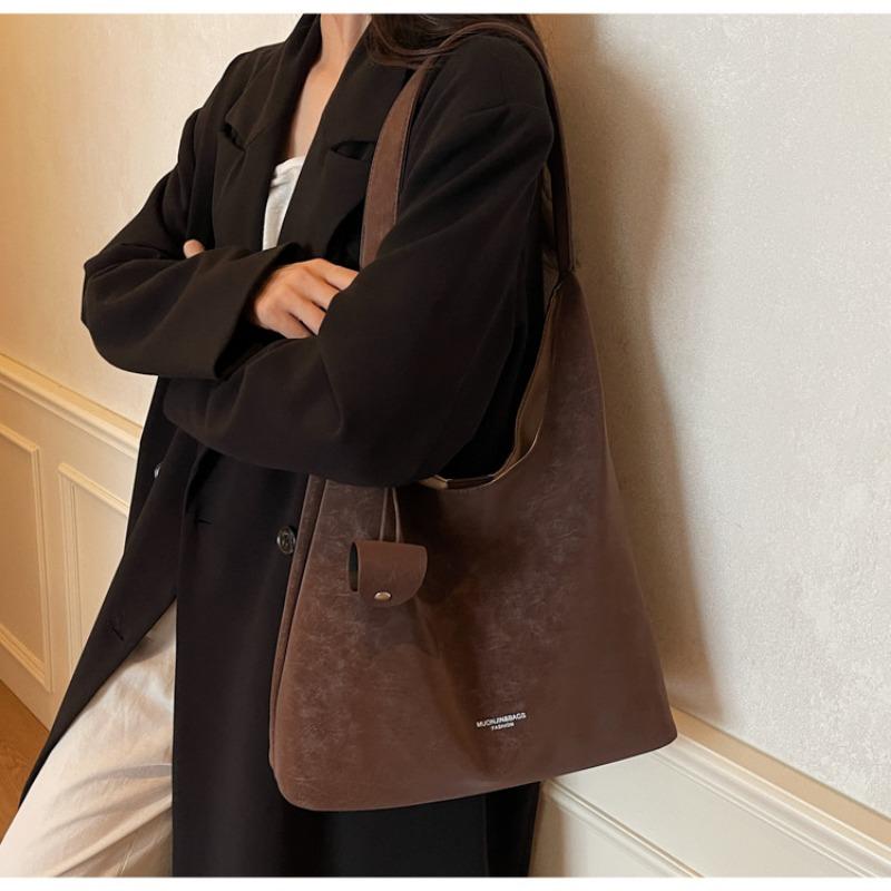 Autumn and winter new large-capacity tote bag women's large-capacity commuting lazy slack shoulder bag