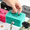 With Key Lockable Cash Box Metal Storage Box Coin Bank Money Saving Box Home Use