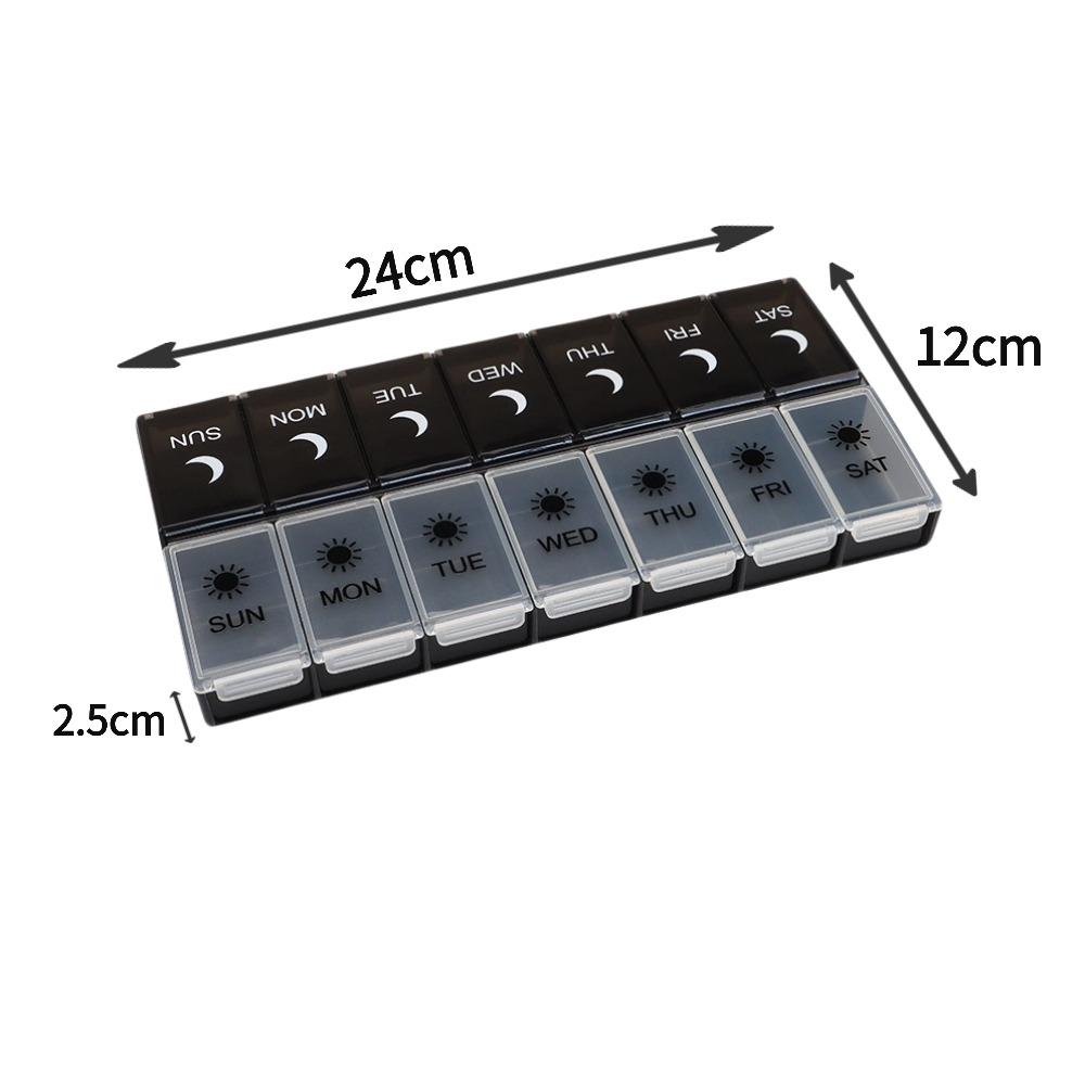 New Hot Large Weekly Pill Cases Organizer 2 Times A Day Pill Box 14 Grids Pill Storage To Hold Big Vitamin Supplements Fish Oil