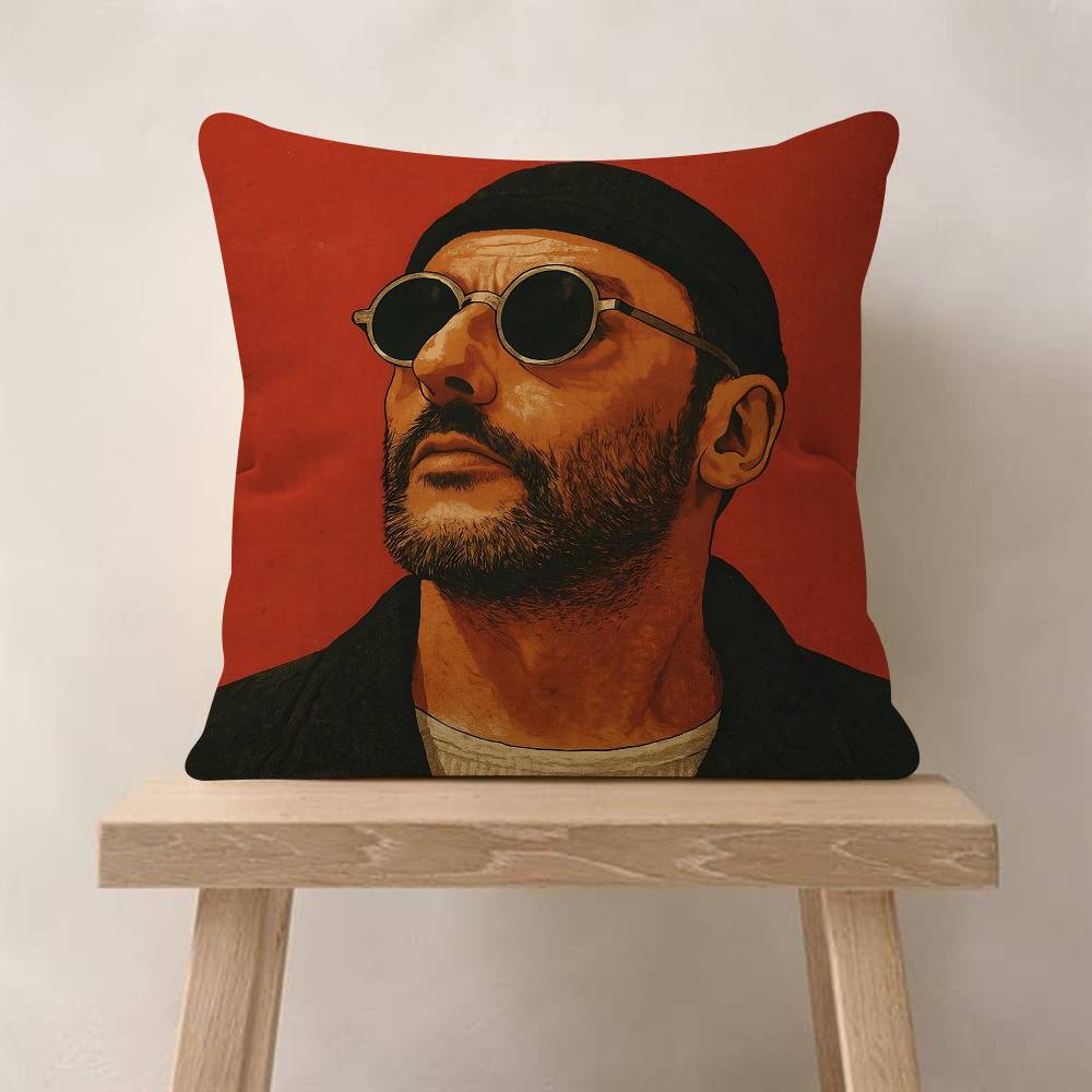 Classic Movie Leon The Professional Cushion Cover Pillowcase Upholstery Sofa Throw Pillow Home Decor Pillowcas
