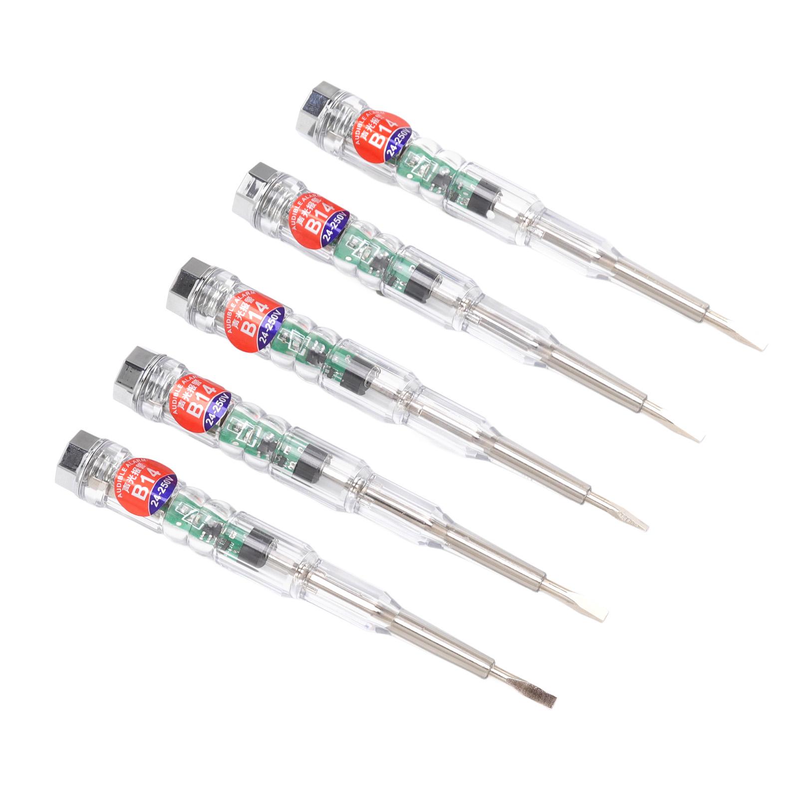 

5 шт. Електрична тестова ручка Багатофункціональна Побутова Кишенькового розміру зі світлодіодним кольоровим світлом