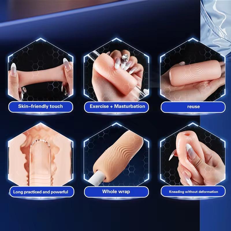 Male Masturbator Cup Portable TPE Adult Sex Toys for Men Portable Penis Trainer Soft Vagina Anal Masturbator Sex Products Toys