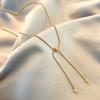 Long Tassel Snake Chain Necklace for Women Stainless Steel Adjustable Choker Necklace On The Neck Fashion Jewelry Girl Gifts