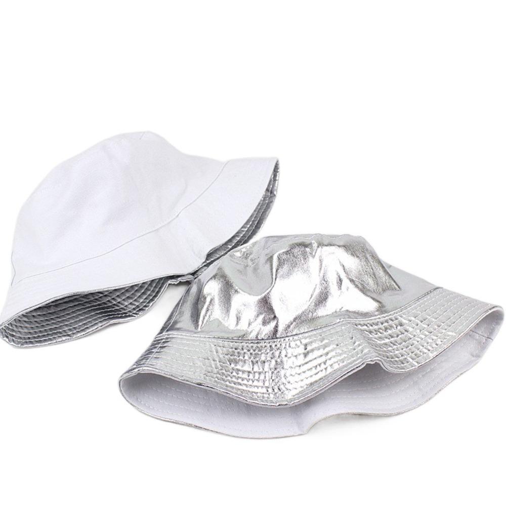 Solid Color Sun Hat Reversible Bucket Cap Simple Fisherman Hat  Summer