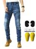 VOLERO Herren Vier-Jahreszeiten Kevlar Motorradjeans, Verschleißfeste Offroad-Reithosen