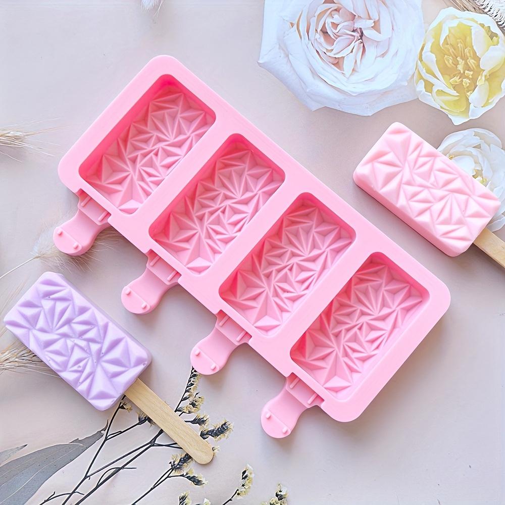 1 PZ Stampo Creativo Rettangolare per Ghiaccioli 4 Cavità Popolare Stampo in Silicone per Torte a Forma di Collina Stampo per Gelato Gelato per Utensili da Forno al Cioccolato