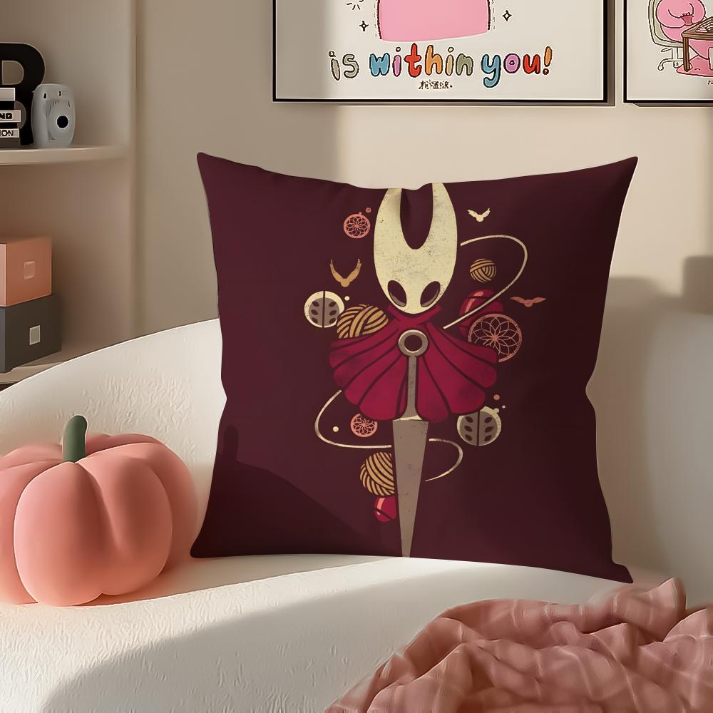 Game Atmospheric The HHollow KKnight Cushion Cover Pillowcase Short Plush Invisible Zipper Room Sofa Cushion Cover