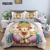 Ganesha Duvet Cover Set Bohemian Elephant Bedding Set Microfiber Bedclothes Double Queen King Size Quilt Cover For Teens Adults
