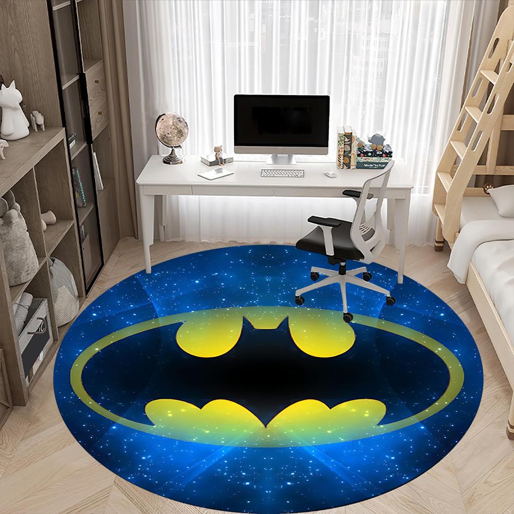 1pc Batman Universe Office Round Area Rug, Under Office Chairs Bedroom Living Room Home Decor, Room Deco, Available in Various Sizes
