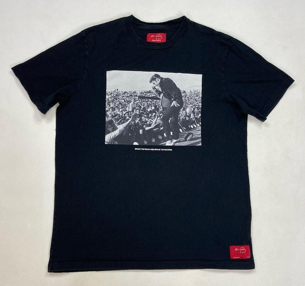 Shoe Palace Elvis Presley Graphic T-shirt Men Large Black Short Sleeve Music