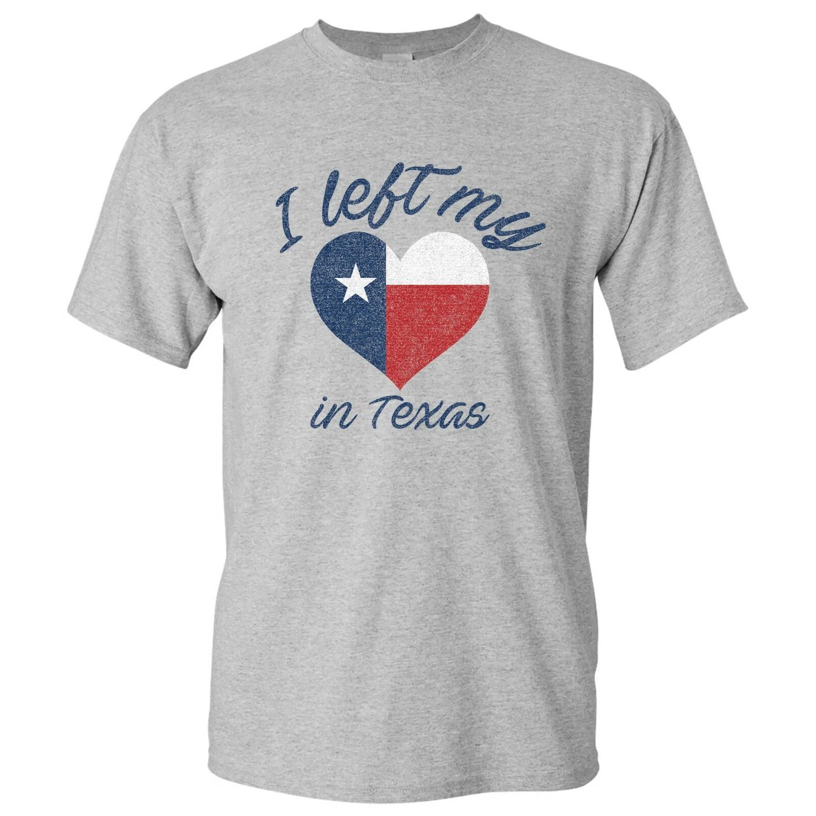 I Left My Heart In Texas- Hometown Pride T-Shirt - Sport Grey 4XL