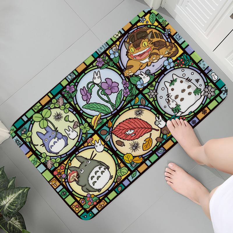 Anime Totoro No Face Man Kitchen Mat Entrance Doormat Bedroom Home Floor Decoration Living Room Carpet Hallway