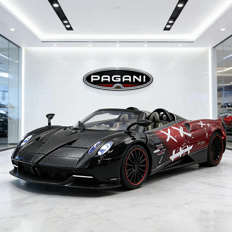 New 1:24 Pagani Huayra Roadster Modified Car Alloy Car Model Sound And Light Pull Back Children'S Toy Collectibles Birthday Gift