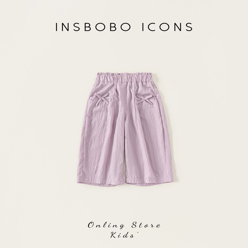 Insbobo Girls  Pants, Mosquito-Proof Pants for Girls, Lightweight Summer Children s Straight Pants, Baby Children s Clothing, Girls  Summer Wear Purple 80