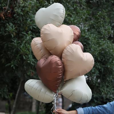 3-10 Adet 18 inç Kalp Yıldız Alüminyum Folyo Balonlar Retro Renk Helyum Hava Balonu Düğün Yetişkin Çocuk Doğum Günü Partisi Dekorasyonu için