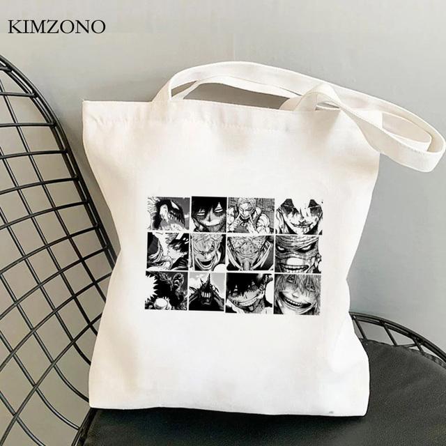 My Hero Academia Shopping Bag Reusable Shopper Bolsa Bolsas De Tela Shopper Tote Bag Shoping String Sac Cabas Grab