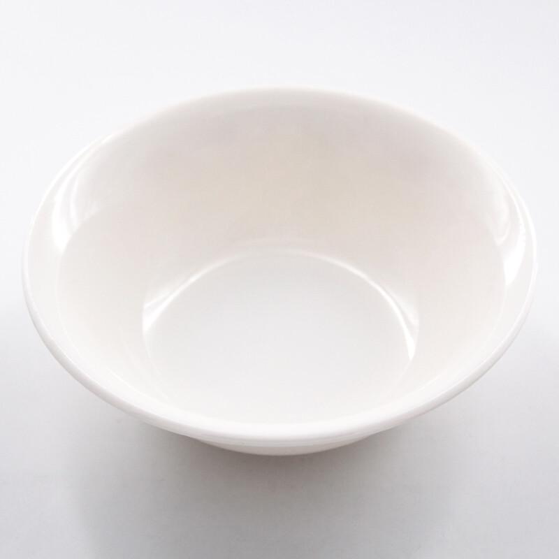 Yangge Melamine White Slanted Edge Round Bowl