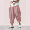 Summer new men's bloomers, loose cotton and linen leggings men's wide-leg pants Harlan leggings