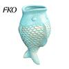 Decorative Garden Planter Fish Shape Wall Mounted Hanging Flower Pot for Balcony Outdoor Patio Vertical