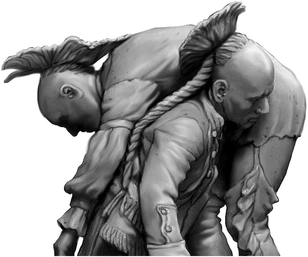 Master Box Indian War Wounded Brothers 3 Native American Soldiers 18th Century Plastic Model MB35210 1/35 No.2