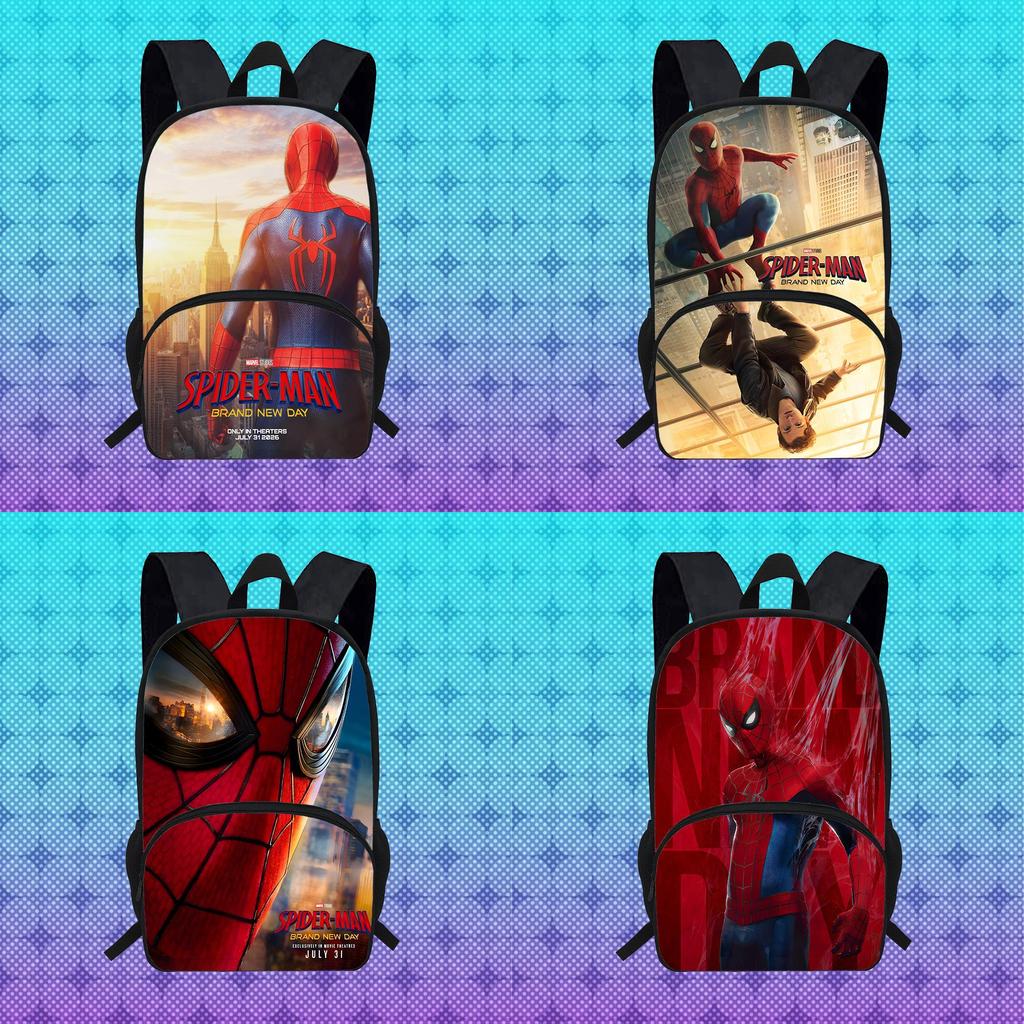 Spider Man Brand New Day Student Backpack With Breathable Oxford Fabric For School Use
