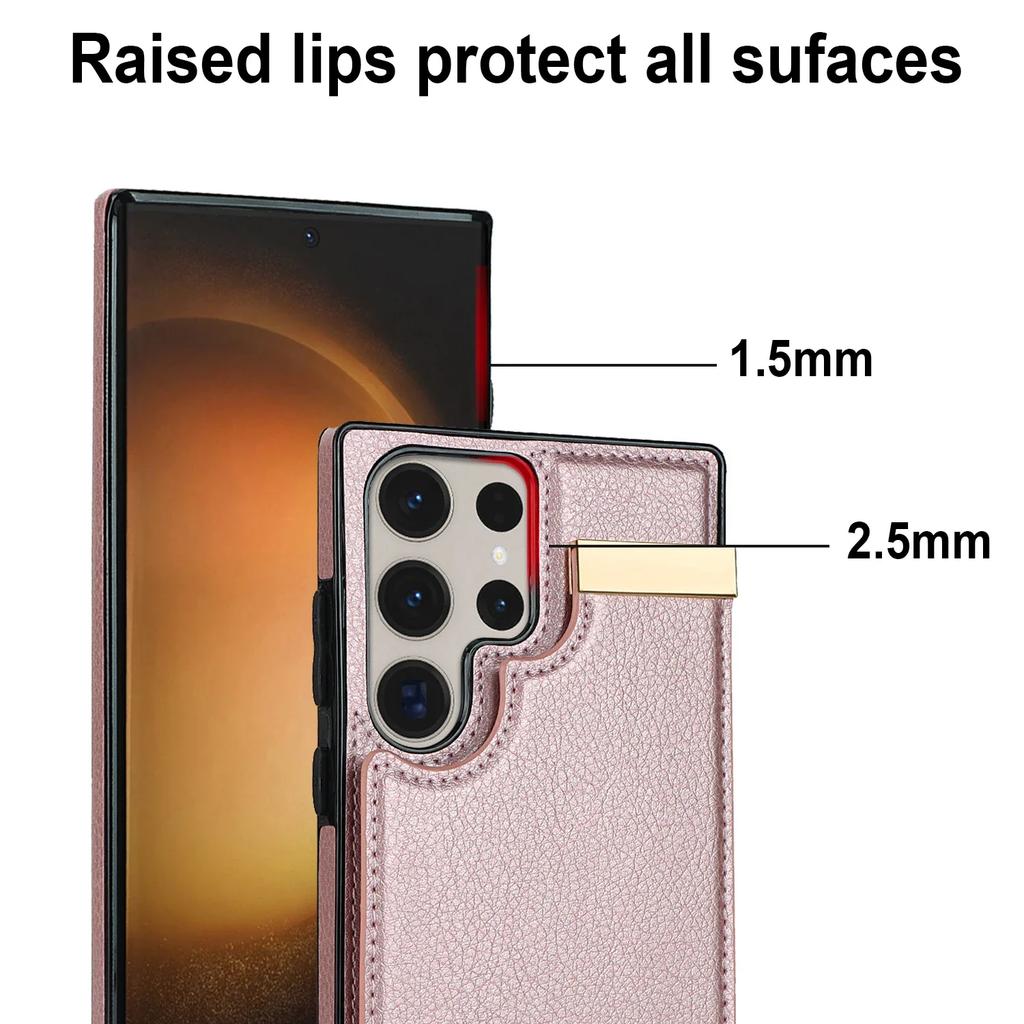 Phone Case For Samsung Galaxy S21 S23 FE S25 S24 S22 Plus Note 20 Ultra A15 A55 A54 A53 A14 A13 Organ Card Slot Leather Cover