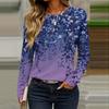Long Sleeve Shirts For Women Cute Print Graphic Tees Blouses Casual Plus Size Basic Tops Pullover