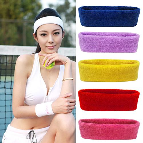 Fashion Sportswear Headband Towel Fabric Womens Sport Sweat Sweatband Headband Yoga Gym Stretch Men Head Hair Band Accessories