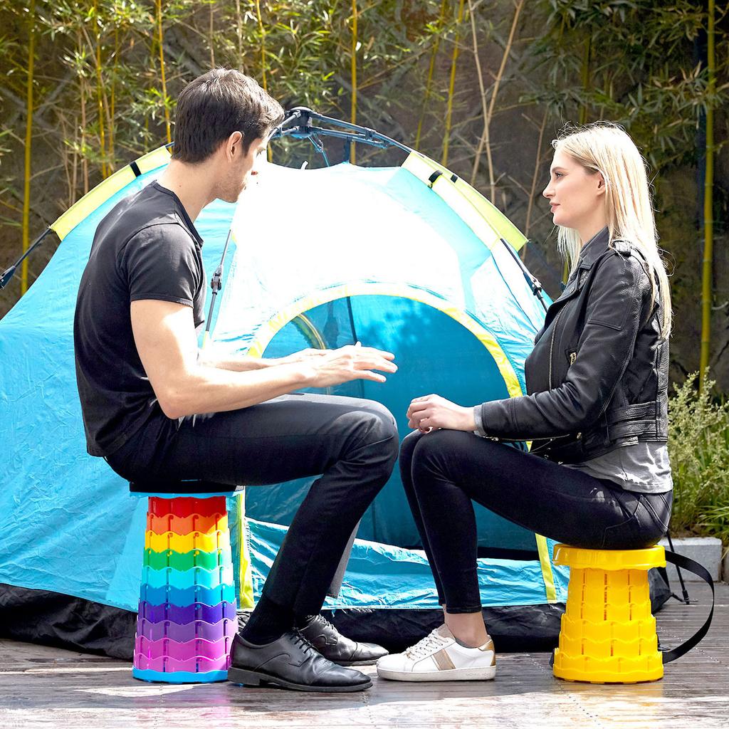 Portable Telescoping Stool Retractable Lightweight Camping Stools