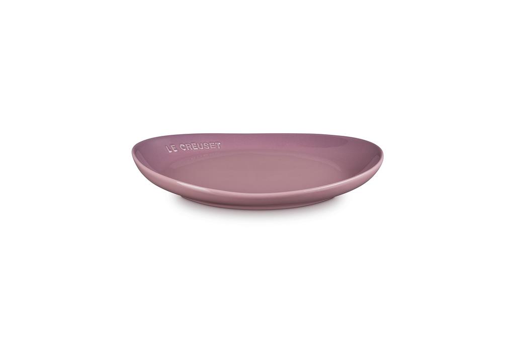 Le Creuset Flora Plate, 24 cm, Mauve Pink, Heat and Cold Resistant, Microwave and Oven Safe, Oven Dish, Bakeware [Official Japanese Product]