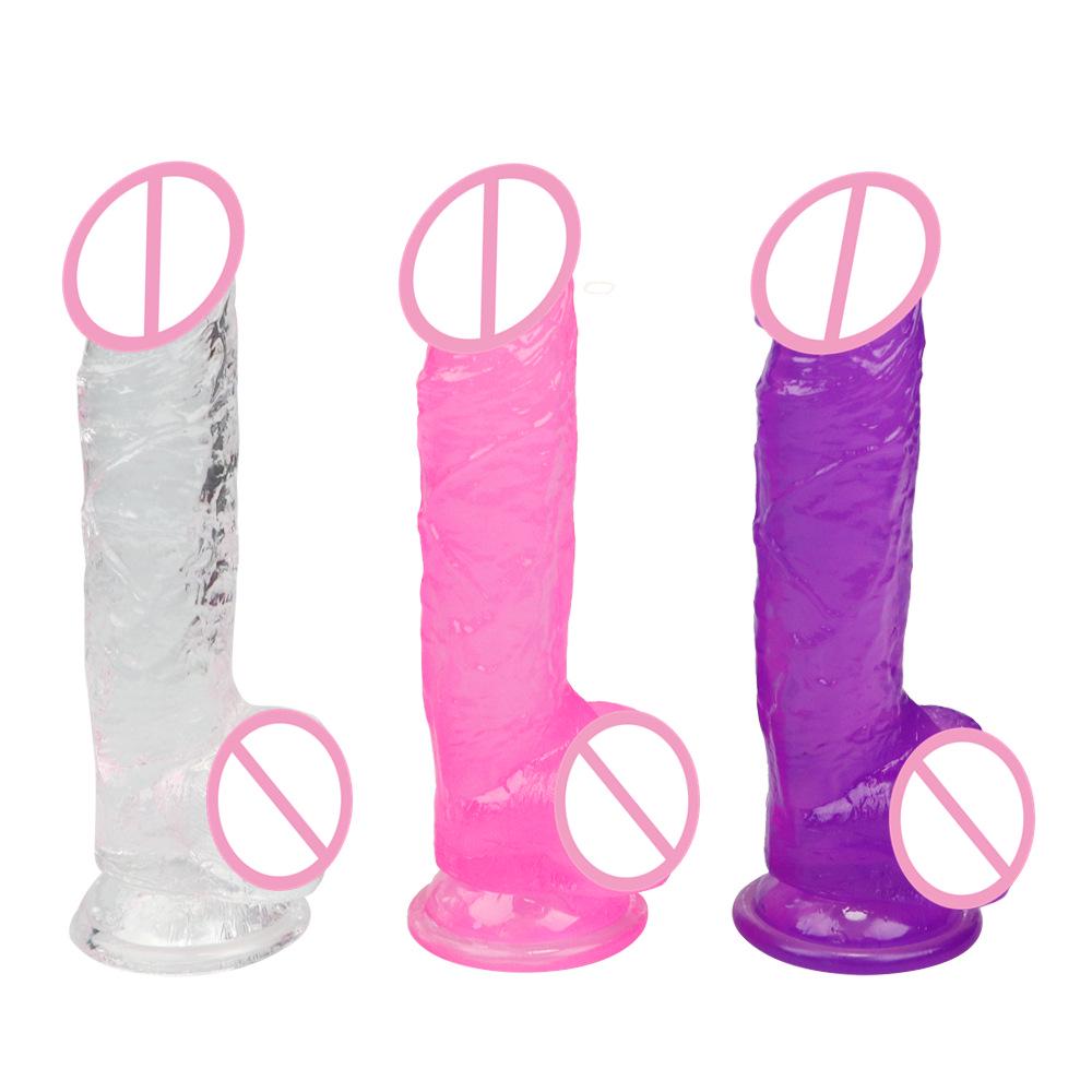 Crystal Simulation Dildo Vibrator – Thick, Lengthened Adult Sex Toy for Women