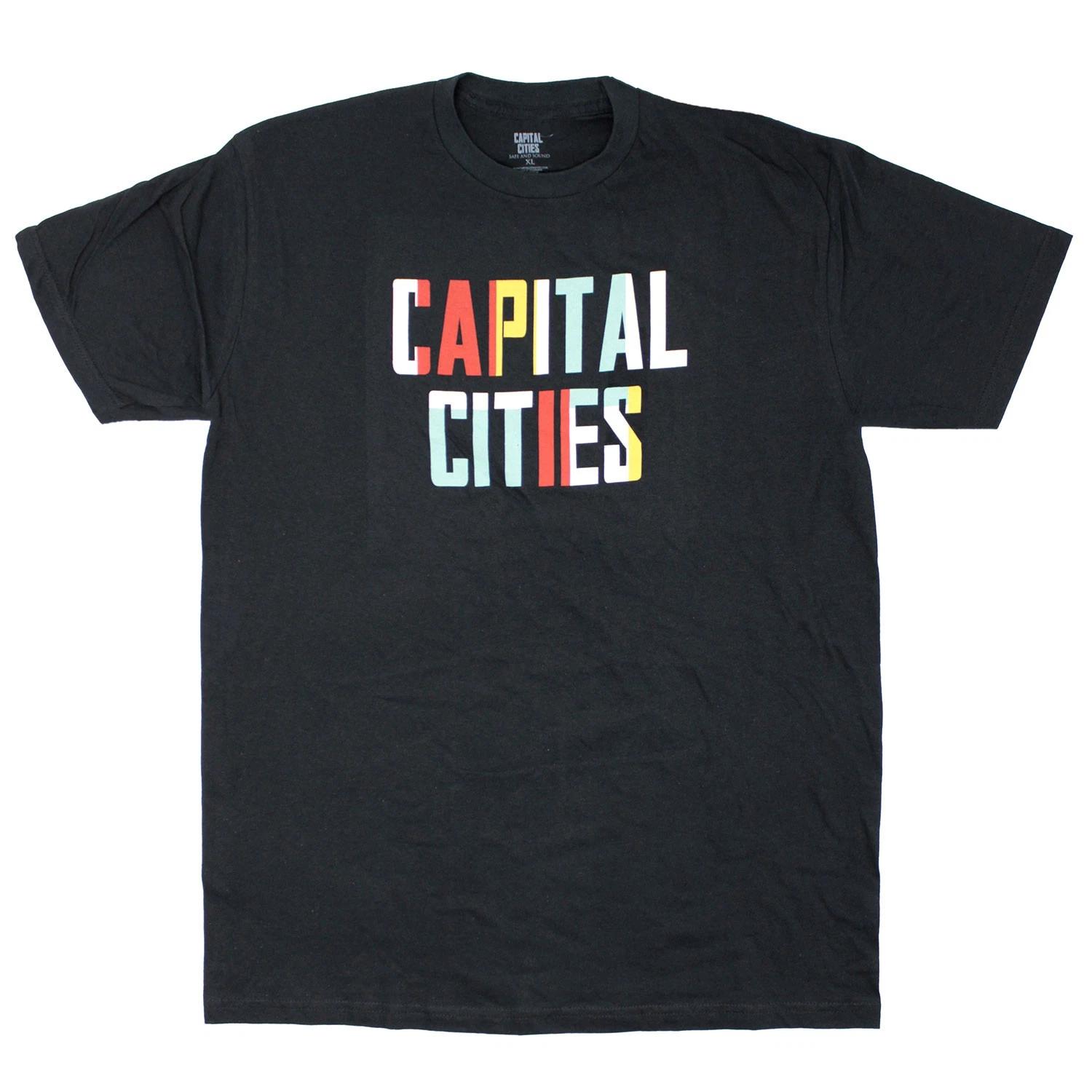 Men s Capital Cities Multi Colored Logo T-shirt X-Small Black M
