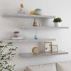 VidaXL Floating Wall Shelves 4 Pcs Concrete Grey 90x23.5x3.8cm MDF