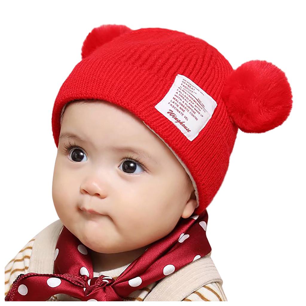 BAVST Baby Beanie Hat for Winter with Earfalp Cute Bear Kids Toddler Girls Boys Warm Knit Cap 0-36M