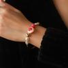Kenjie Spring Beaded Necklace & Heart Pearl Bracelet Set for Women - European & American Fashion.