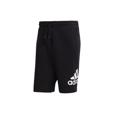 Calções Essenciais de Moletom Francês com Estampa de Logotipo de Letra Calções Masculinos Preto IC9401