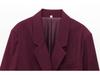 2025 Women's Double-Breasted Suit Jacket & High-Waisted Pants Set - European & American Casual Style