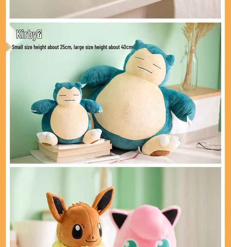 Oryginalne pluszowe lalki Pokémon: Pikachu, Gengar, Duży Squirtle, Charmander, Eevee, Lalka z automatu z chwytakiem