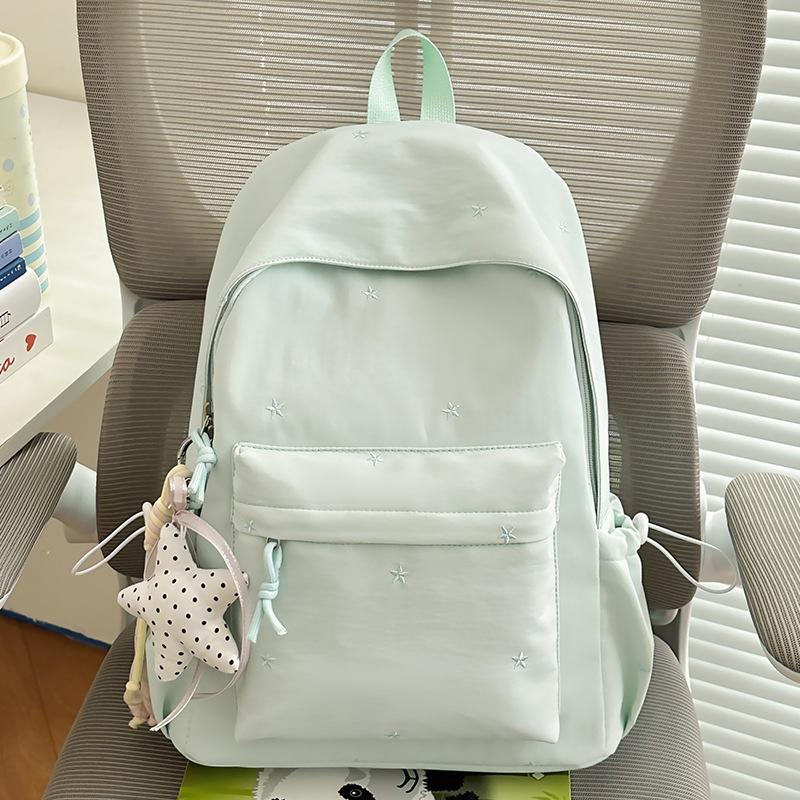 Schoolbag Japanese ins high value student schoolbag fresh and sweet star casual backpack large capacity lightweight backpack women