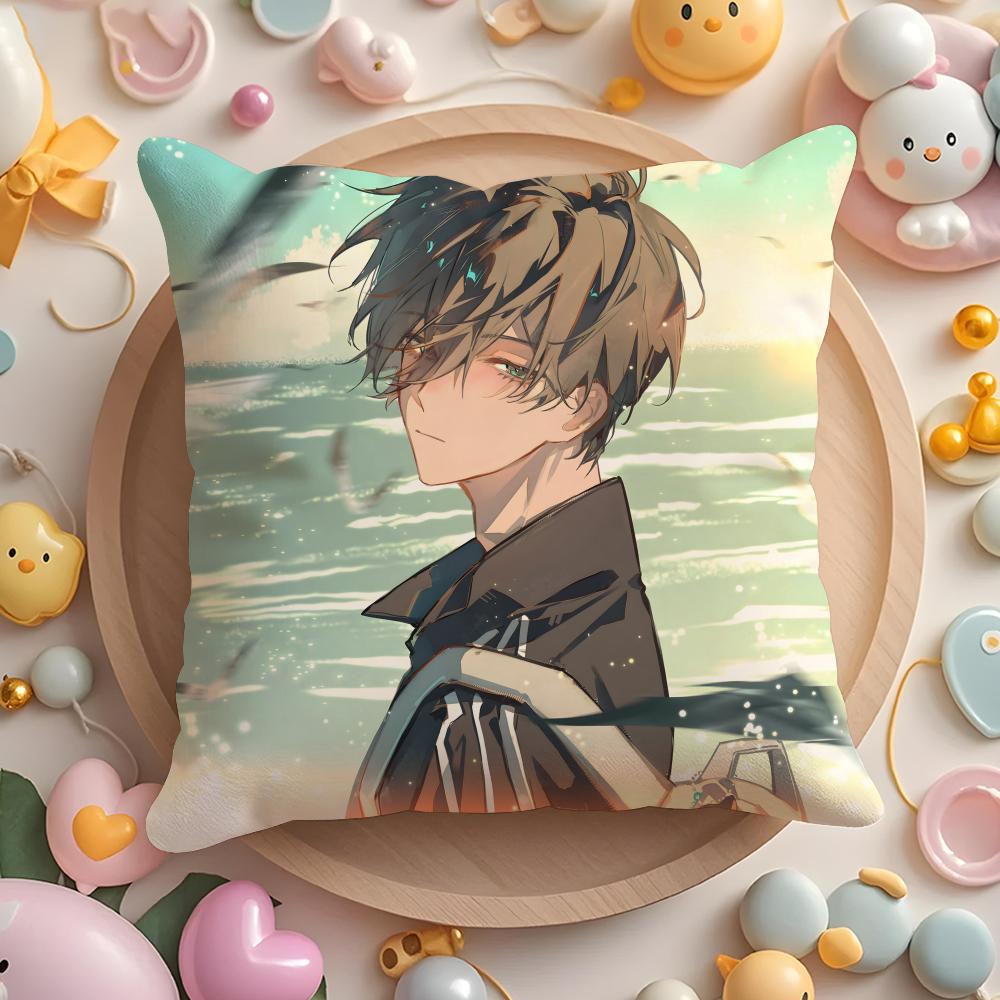 BLUE Anime L-LOCK Cushion Cover Home & Car Multi-Scene Pillow Cover - Reversible, Soft & Durable for Daily Use