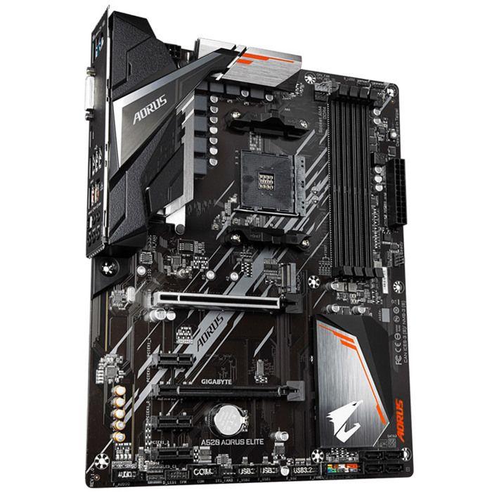 Płyta główna - Gigabyte - A520 Aorus Elite - Socket AM4 - Przewodowa - Czarna