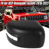 Right Side Rearview Mirror Cap Cover Trim Black For 2016-2022 2023 Jeep Renegade